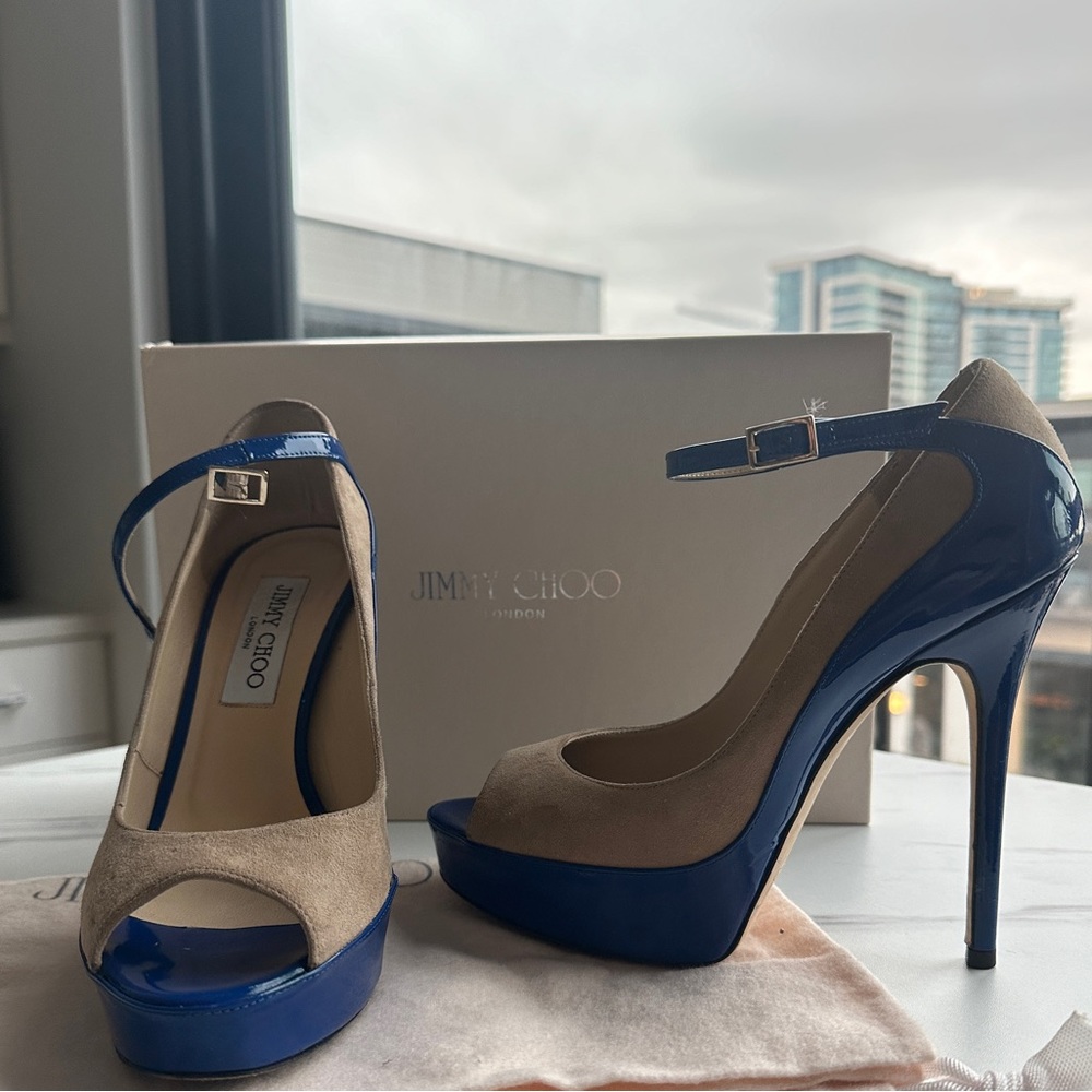 Jimmy Choo pump with ankle strap
